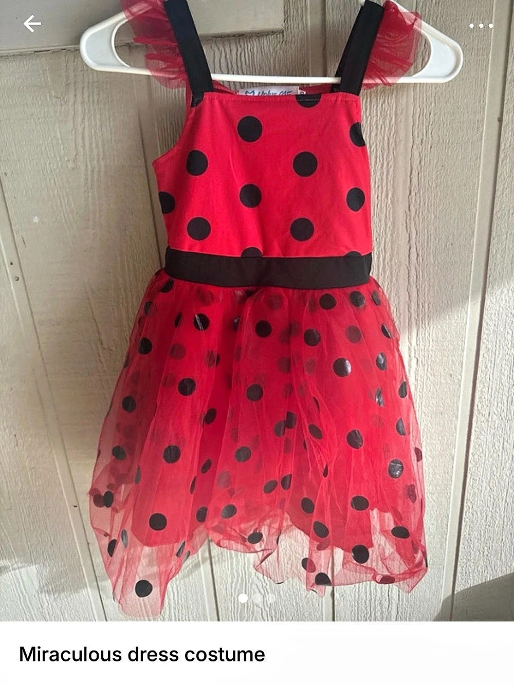 Uplus ME Girls Ladybug Dress Lady Bug Costume in Red & Black
